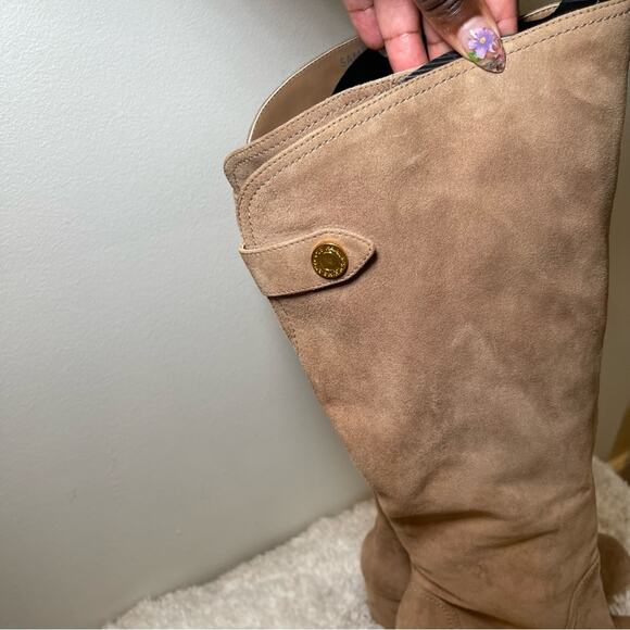 Cole Haan Grand 360 Suede Leather Block Heel Boots - Picture 3 of 9